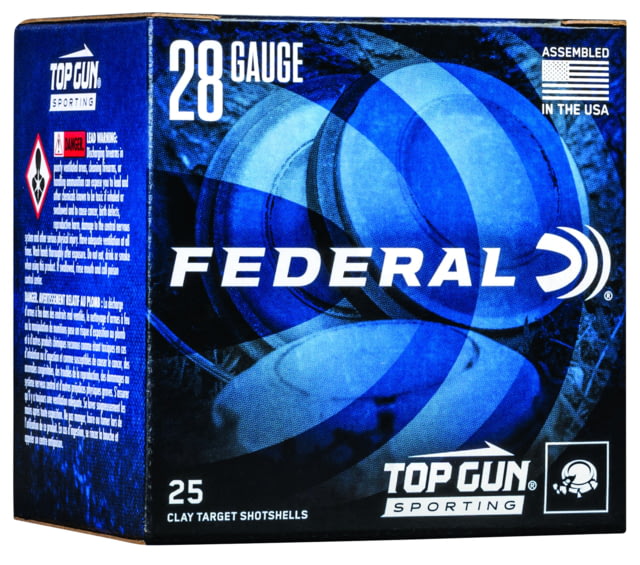 eral Premium Top Gun 28 Gauge 3/4oz Top Gun Sporting Centerfire Shotgun 9 Shot 25 Rounds TGS2821 Ammo