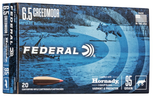 eral Premium HORNADY V-MAX 6.5 Creedmoor 95 Grain Hornady V-Max Centerfire Rifle 20 Rounds Ammo