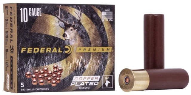 eral Premium Vital Shok 10 Gauge 18 Pellets Buckshot Centerfire Shotgun 00 Buck Shot 5 Rounds P108F 00 Ammo