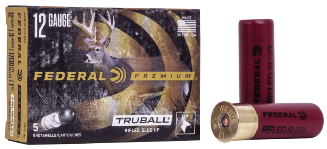 eral TruBall Rifled 12 Gauge 1oz 3in Slug Shotgun 5 Rounds PB131 RS Ammo