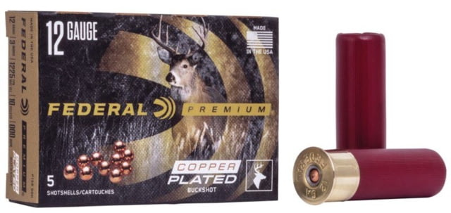 eral Premium Vital Shok 12 Gauge 10 Pellets 3in Buckshot Shotgun 000 Buck Shot 5 Rounds P158 000 Ammo