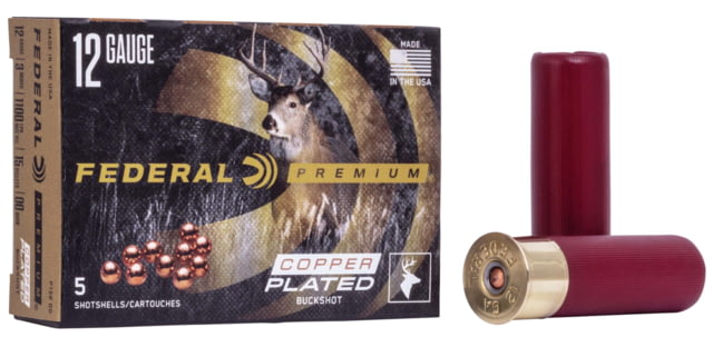 eral Premium Vital Shok 12 Gauge 15 Pellets 3in Buckshot Shotgun 00 Buck Shot 5 Rounds P158 00 Ammo