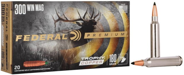 eral Premium VITAL-SHOK .300 Winchester Magnum 180 Grain Trophy Copper Centerfire Rifle 20 Rounds Ammo