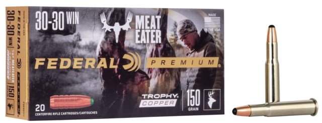 Federal Premium VITAL-SHOK Winchester 150 Grain Trophy Copper Centerfire Rifle Ammo 20 Rounds