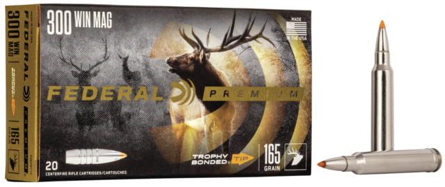 eral Premium VITAL-SHOK .300 Winchester Magnum 165 Grain Trophy Bonded Tip Centerfire Rifle 20 Rounds Ammo