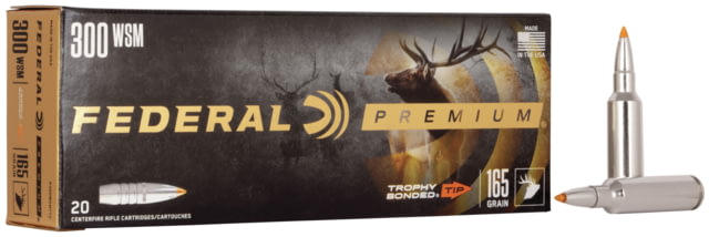 Federal Premium VITAL-SHOK .300 Winchester Short Magnum 165 Grain Trophy Bonded Tip Centerfire Rifle Ammo 20 Rounds P300WSMTT2 - Federal Ammo