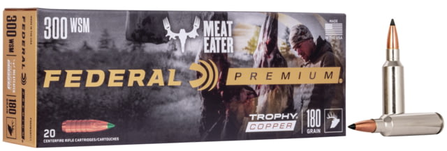 Federal Premium VITAL-SHOK .300 Winchester Short Magnum 180 Grain Trophy Copper Centerfire Rifle Ammo 20 Rounds