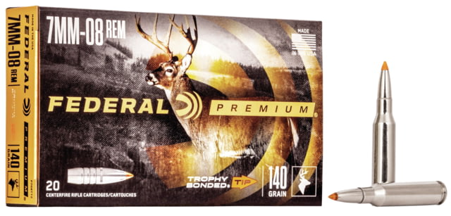 eral Premium VITAL-SHOK 7mm-08 140 Grain Trophy Bonded Tip Centerfire Rifle 20 Rounds Ammo