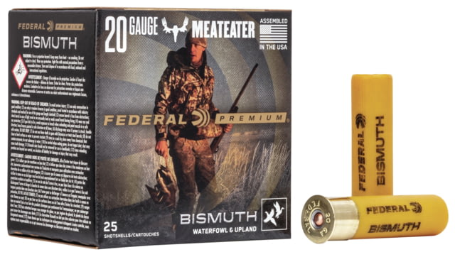 Federal Premium Wing Shok 20 Gauge 1 1/8 oz Bismuth Centerfire Shotgun Ammo 4 Shot 25 Rounds PBIX244 - Federal