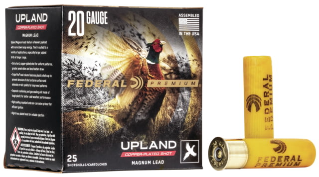 eral Premium Wing Shok 20 Gauge 1 1/4oz Upland Magnum Centerfire Shotgun 6 Shot 25 Rounds P258 Ammo