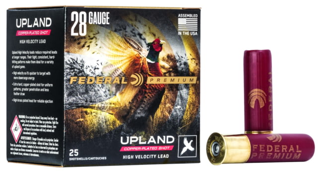 eral Premium Wing Shok 28 Gauge 3/4oz Upland High Velocity Centerfire Shotgun 8 Shot 25 Rounds P283 Ammo