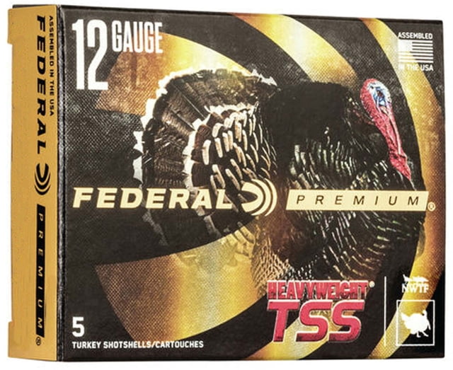 Federal Premium Heavyweight TSS 12 Gauge 2oz 3'' Centerfire Shotgun Ammo 7/9 Shot 5 Rounds PTSSX197F 79