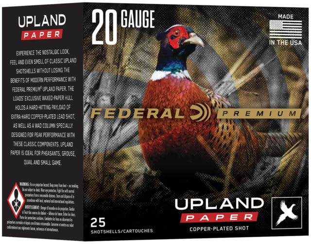 eral Upland Paper 20 Gauge 1oz 2 3/4in Shotgun 6 Shot 25 Rounds PUP204 Ammo