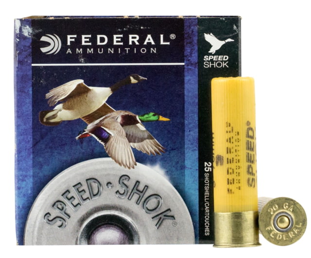 Federal Premium Speed Shok 20 Gauge 7/8oz Speed Shok Centerfire Shotgun Ammo 3 Shot 25 Rounds WF209