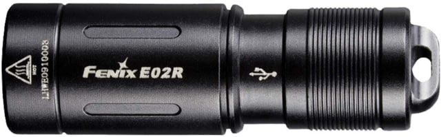 Fenix E02R Rechargeable EDC Flashlight Black - Fenix