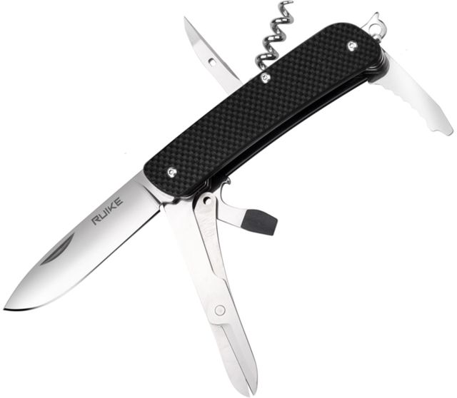 RUIKE L31 Multifunction Knife 3.35in 14C17N Stainless Steel Clip Point Plain Blade Black - Ruike
