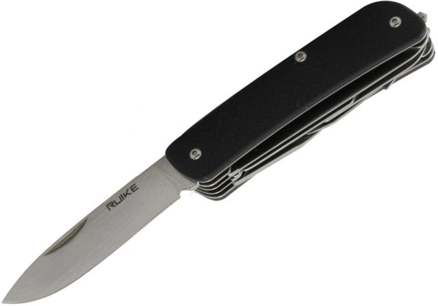 RUIKE M42 Multifunction Knife 2.79in 14C28N Stainless Steel Clip Point Plain Blade Black - Ruike