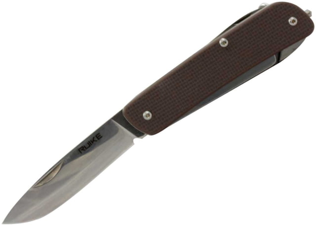 RUIKE M51 Multifunction Knife 2.79in 14C28N Stainless Steel Clip Point Plain Blade Brown - Ruike