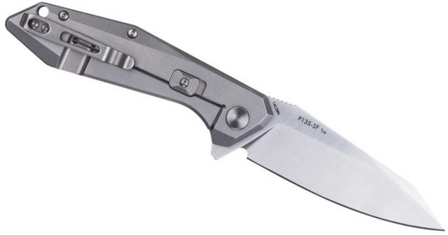 RUIKE P135 Folding Knife 3.62in 14C28N Stainless Steel Clip Point Plain Blade 420 Stainless Steel Handle Silver - Ruike