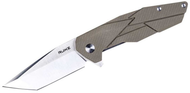 RUIKE P138 Folding Knife 3.54in 14C28N Stainless Steel Tanto Plain Blade G10 Handle Desert Yellow