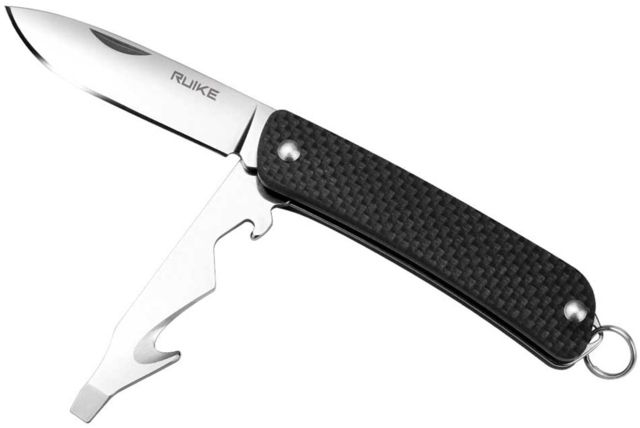 RUIKE S21 Multifunction Knife 2.1in 14C28N Stainless Steel Clip Point Plain Blade Black - Ruike