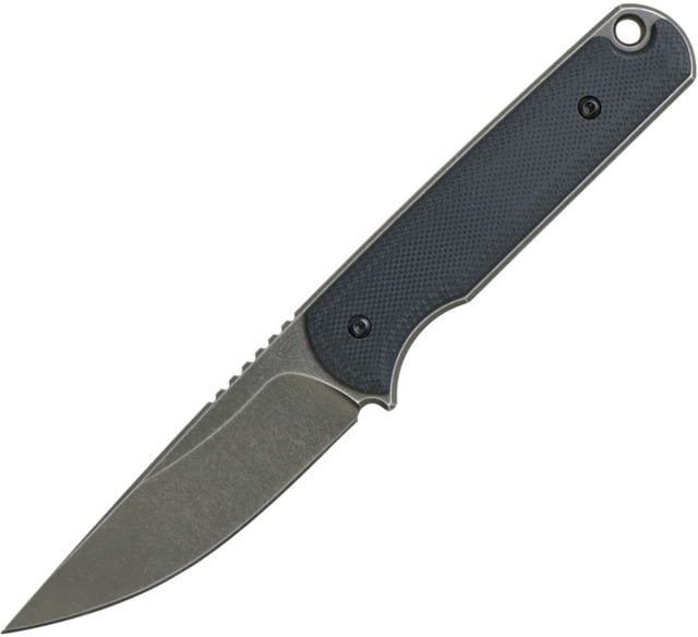 Ferrum Forge Knife Works Lackey Fixed Blade Black Knife 2.88" stonewash finish D2 tool steel blade Black G10 handle LACKEY G10 BLACK D2 - Ferrum Forge Knife Works