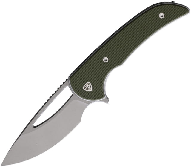 Ferrum Forge Knife Works Mini Archbishop Linerlock Folding Knife 2.75" stonewash finish Nitro V steel blade Green G10 handle MINI ARCHBISHOP NITRO - Ferrum Forge Knife Works