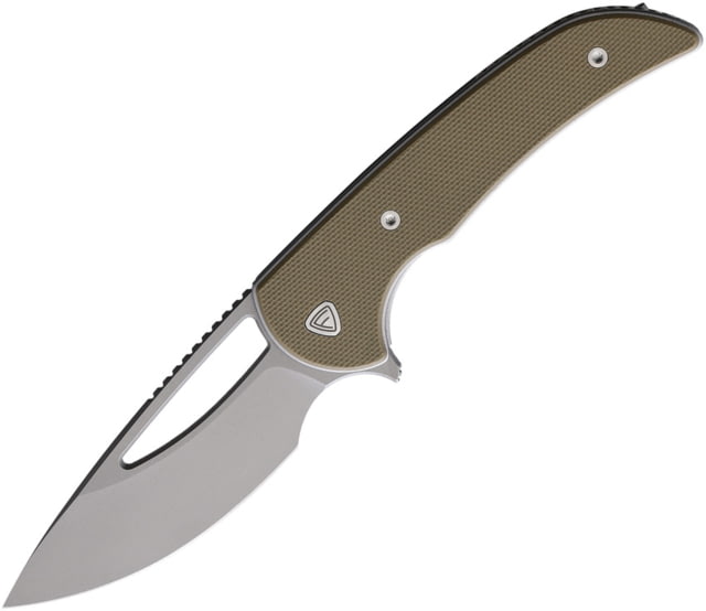Ferrum Forge Knife Works Mini Archbishop Linerlock Folding Knife 2.75" stonewash finish Nitro V steel blade Tan G10 handle MINI ARCHBISHOP NITRO V TAN - Ferrum Forge Knife Works