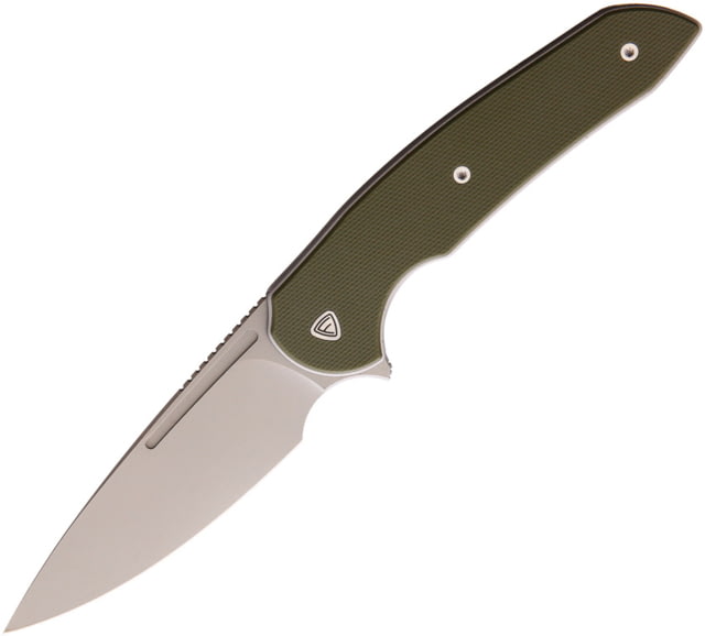 Ferrum Forge Knife Works Stinger Linerlock Folding Knife 3.25" stonewash finish Nitro V steel blade Green G10 handle STINGER GREEN - Ferrum Forge Knife Works