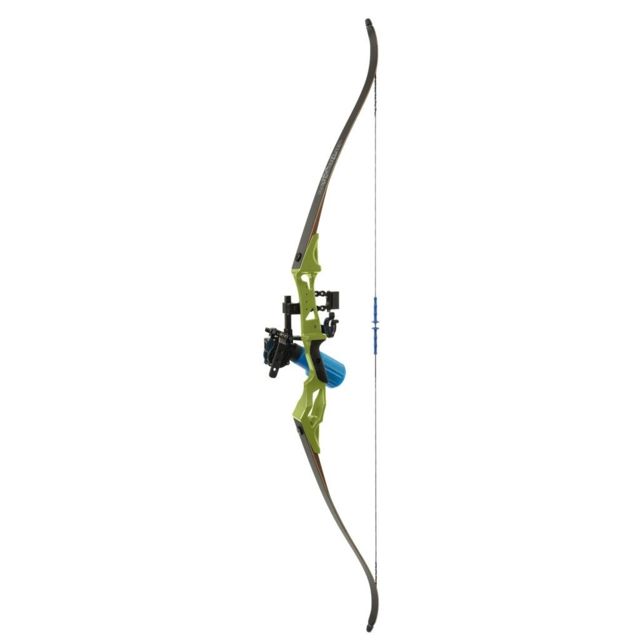 Fin-Finder Bank Runner Recurve Winch Pro Package 35lbs RH Green - Fin-Finder