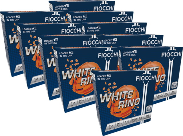 Fiocchi 12ga. 2.75'' Case Lots 1250fps. 1-1/8oz. #7.5 Wht Rno - Fiocchi