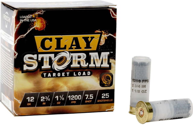 cchi Clay Storm 1200 Fps 12 Gauge 1 1/8 Oz 2.75 In Shotgun #7.5 25 Rounds Ammo