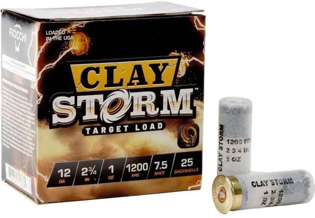 cchi Clay Storm 1200 Fps 12 Gauge 1 Oz 2.75 In Shotgun #7.5 25 Rounds Ammo