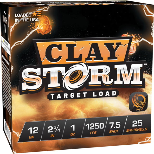 cchi Clay Storm 1250 Fps 12 Gauge 1 Oz 2.75 In Shotgun #7.5 25 Rounds Ammo