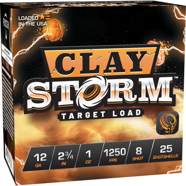 cchi Clay Storm 1250 Fps 12 Gauge 1 Oz 2.75 In Shotgun #8 25 Rounds Ammo