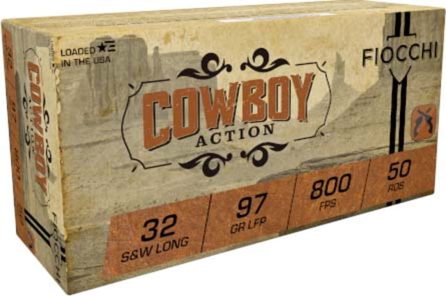 cchi Cowboy Action .32 S&W Long 97 Grain Lead Round Nose Brass Cased Pistol 50 Rounds Ammo