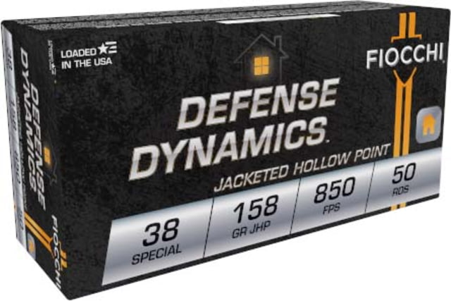 cchi Defense Dynamics .38 Special 158 Grain JHP Brass Case Pistol 50 Rounds Ammo