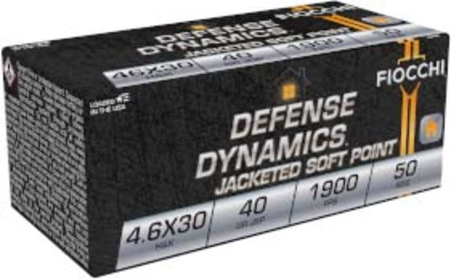 cchi Defense Dynamics 4.6x30 H&K 40 Grain JSP Brass Cased Rifle 50 Rounds Ammo