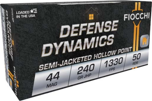 cchi Defense Dynamics .44 Magnum 240 Grain JHP Brass Cased Pistol 50 Rounds Ammo