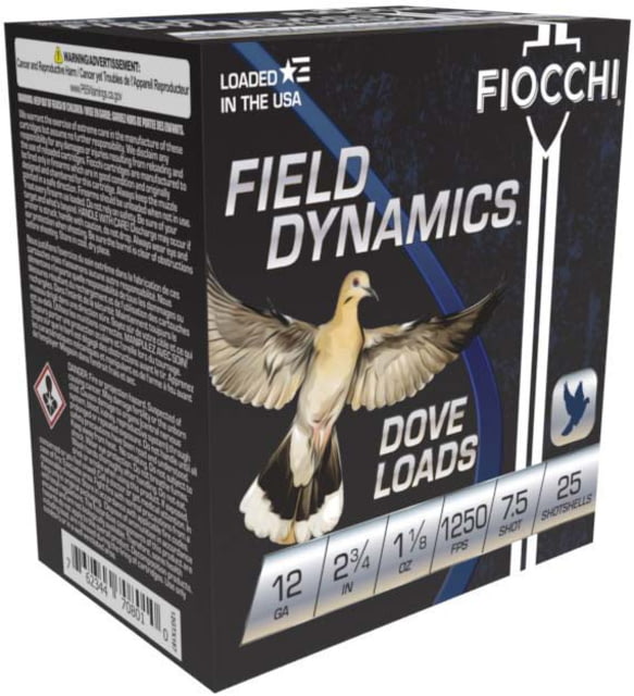 cchi Dove/Quail 12 Gauge 1 1/8oz 2.75in 7 1/2 Size Shotgun 25 Rounds Ammo