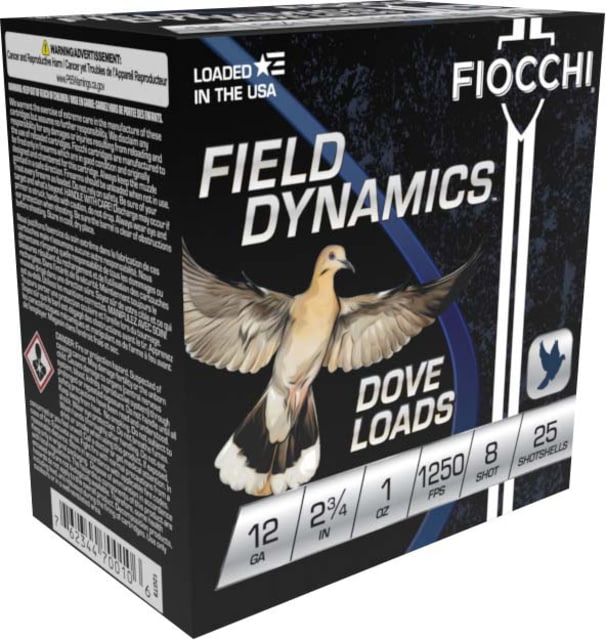 cchi Dove/Quail 12 Gauge 1oz 2.75in 8 Size Shotgun 25 Rounds Ammo
