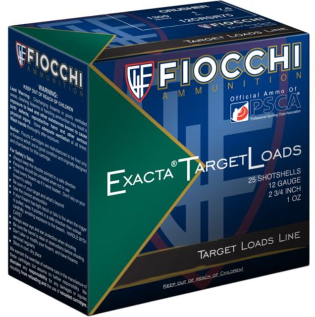 Fiocchi Exacta Crusher 12 Gauge 1oz 2.75in Shotgun Ammo #7.5 25 Rounds cchi Exacta Crusher 12 Gauge 1oz 2.75in Shotgun #7.5 25 Rounds Ammo