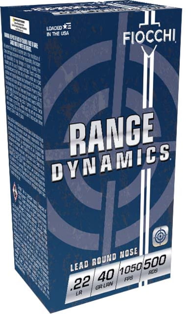 cchi Range Dynamics .22LR 40 Grain Lead Round Nose Brass Brass 50 Rounds Ammo