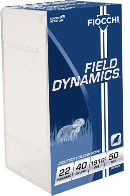 cchi Field Dynamics .22 WMR 40 Grain Jacketed Hollow Point Brass 50 Rounds Ammo