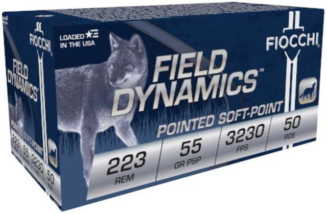 cchi Field Dynamics .223 Remington 55 Grain PSP Brass Cased Rifle 50 Rounds Ammo
