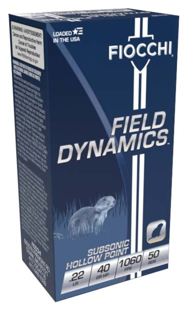 cchi Field Dynamics .22LR 40 Graing Hollow Point Case Brass Brass 50 Rounds Ammo