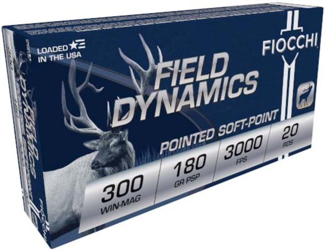 cchi Field Dynamics .300 Winchester Magnum 180 Grain PSP Brass Rifle 20 Rounds Ammo