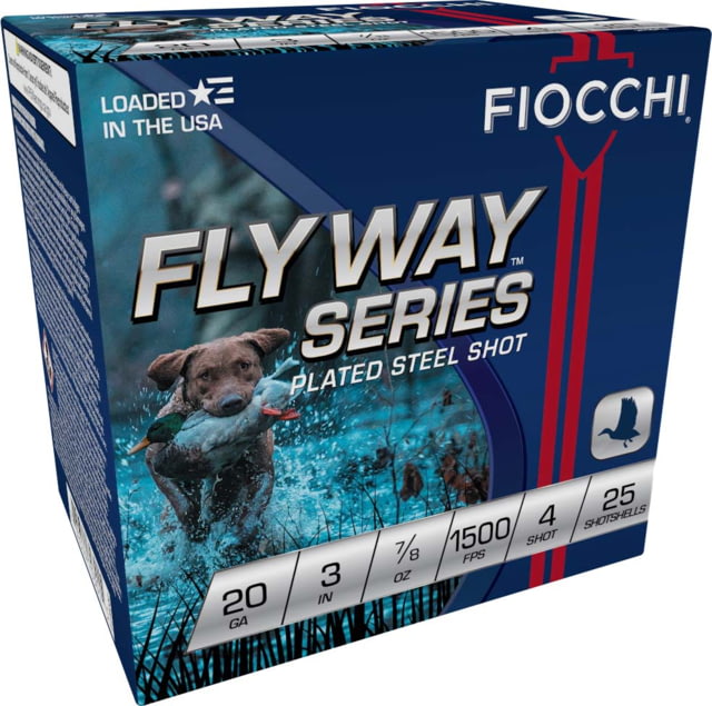 cchi Flyway 20 Gauge 7/8oz 3in 4 Size Shotgun 25 Rounds Ammo