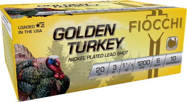 cchi Golden Turkey 20 Gauge 1 1/4oz 3in 6 Size Shotgun 25 Rounds Ammo