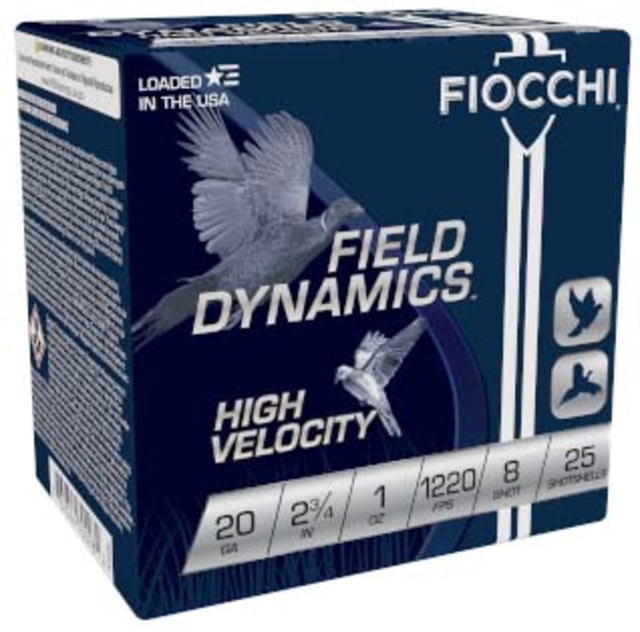 cchi Hi Velocity Lead 20 Gauge 1oz 2.75in 8 Shot Shotgun 25 Rounds Ammo